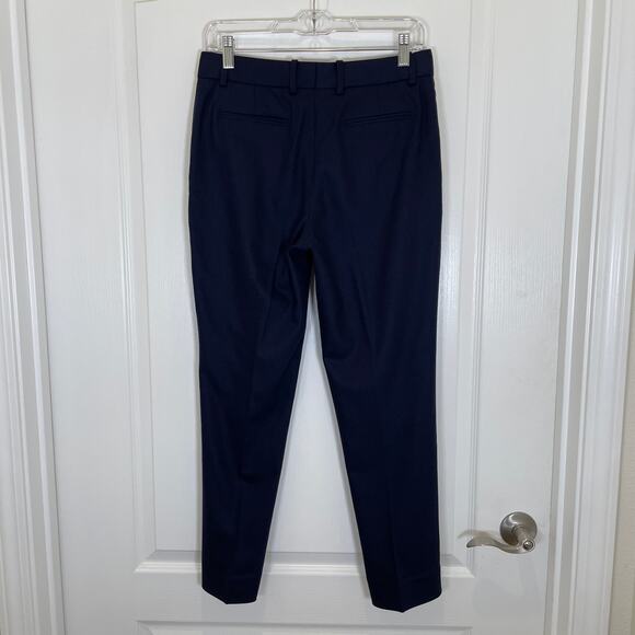 Everlane The Flannel Crop Pants Navy Blue Trousers Wool Cashmere Career 0 - Picture 5 of 5